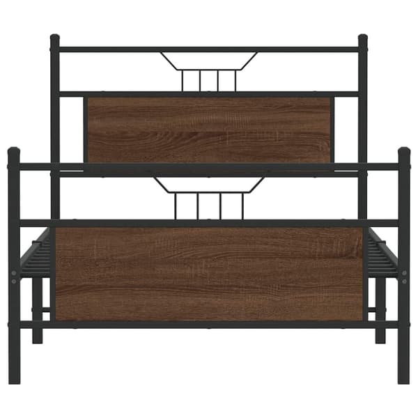 vidaXL sengeramme 100x200 cm uden madras konstrueret træ brunt eg