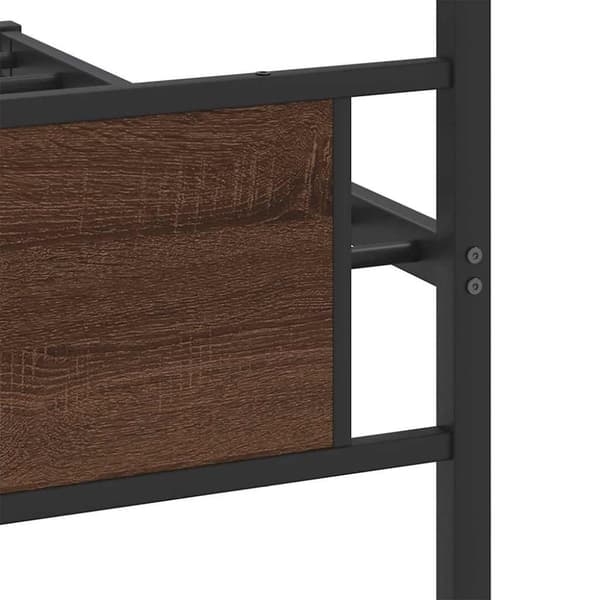 vidaXL sengeramme 100x200 cm uden madras konstrueret træ brunt eg