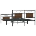 Miniatyrbillede 9 af 11: vidaXL sengeramme 140x190 cm uden madras konstrueret træ brunt eg