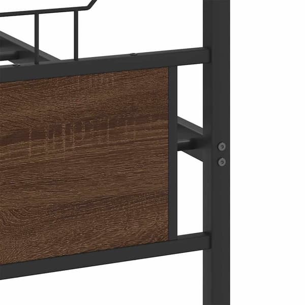 vidaXL sengeramme 140x190 cm uden madras konstrueret træ brunt eg