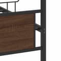 Miniatyrbillede 11 af 11: vidaXL sengeramme 140x190 cm uden madras konstrueret træ brunt eg