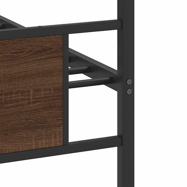 vidaXL sengeramme 90x190 cm uden madras konstrueret træ brunt eg