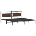Miniatyrbilde 4 av 11: vidaXL Sengeramme uten madrass brun eik 193x203 cm konstruert tre