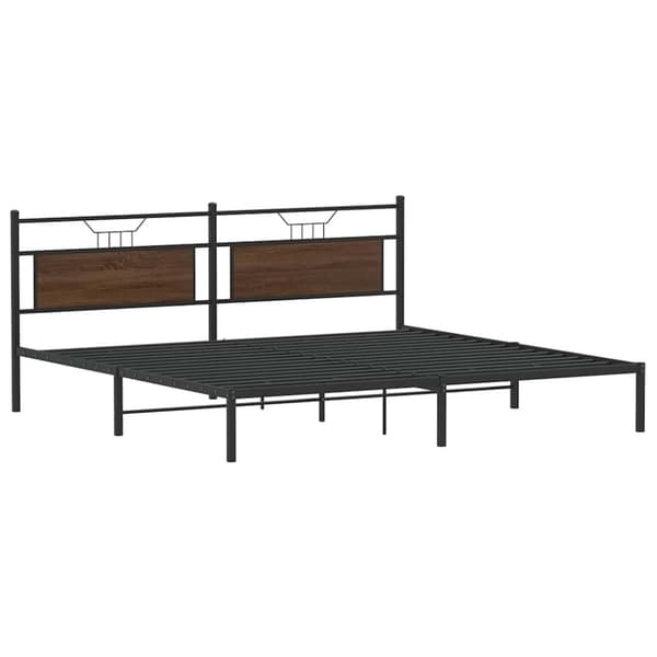 vidaXL Sengeramme uten madrass brun eik 193x203 cm konstruert tre