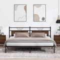 Miniatyrbilde 5 av 11: vidaXL Sengeramme uten madrass brun eik 193x203 cm konstruert tre