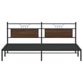 Miniatyrbilde 7 av 11: vidaXL Sengeramme uten madrass brun eik 193x203 cm konstruert tre
