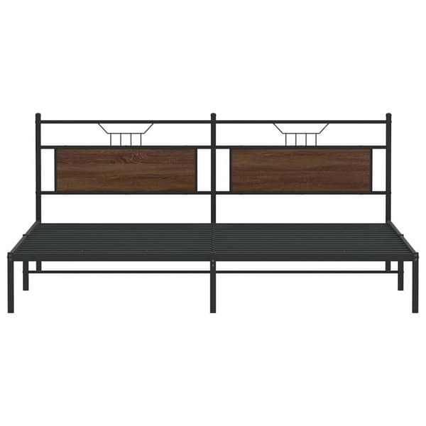 vidaXL Sengeramme uten madrass brun eik 193x203 cm konstruert tre