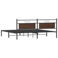 Miniatyrbilde 9 av 11: vidaXL Sengeramme uten madrass brun eik 193x203 cm konstruert tre