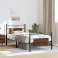 Miniatyrbilde 6 av 11: vidaXL Sengeramme uten madrass brun eik 90x190 cm konstruert tre