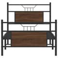 Miniatyrbilde 7 av 11: vidaXL Sengeramme uten madrass brun eik 90x190 cm konstruert tre