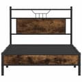 Miniatyrbilde 7 av 11: vidaXL Sengeramme uten madrass røkt eik 100x190 cm konstruert tre