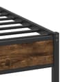 Miniatyrbilde 11 av 11: vidaXL Sengeramme uten madrass røkt eik 90x200 cm konstruert tre