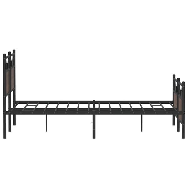 vidaXL Sengeramme uten madrass brun eik 150x200 cm konstruert tre