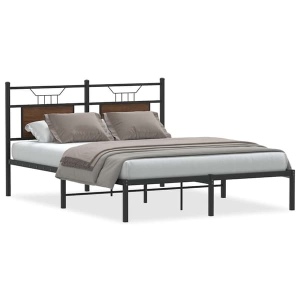 vidaXL Sengeramme uten madrass brun eik 140x190 cm konstruert tre