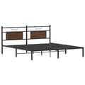 Miniatyrbilde 4 av 11: vidaXL Sengeramme uten madrass brun eik 160x200 cm konstruert tre