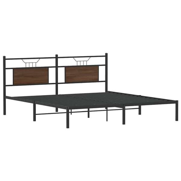 vidaXL Sengeramme uten madrass brun eik 160x200 cm konstruert tre