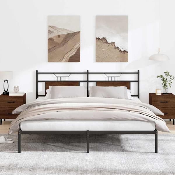 vidaXL Sengeramme uten madrass brun eik 160x200 cm konstruert tre
