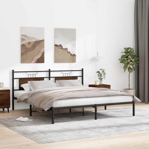 vidaXL Sengeramme uten madrass brun eik 160x200 cm konstruert tre