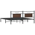 Miniatyrbilde 9 av 11: vidaXL Sengeramme uten madrass brun eik 160x200 cm konstruert tre