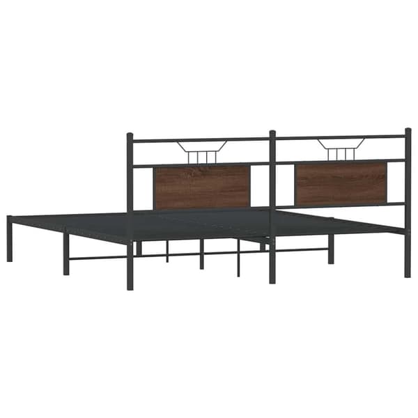 vidaXL Sengeramme uten madrass brun eik 160x200 cm konstruert tre