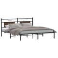 Miniatyrbilde 2 av 11: vidaXL Sengeramme uten madrass brun eik 160x200 cm konstruert tre