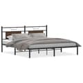 Miniatyrbilde 1 av 11: vidaXL Sengeramme uten madrass brun eik 160x200 cm konstruert tre