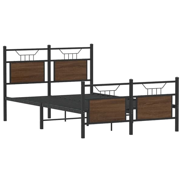 vidaXL Sengeramme uten madrass brun eik 120x200 cm konstruert tre