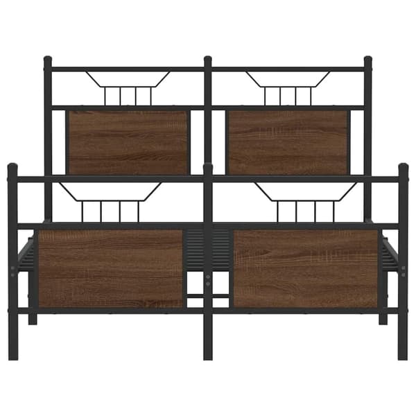 vidaXL Sengeramme uten madrass brun eik 120x200 cm konstruert tre