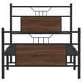 Miniatyrbilde 7 av 11: vidaXL Sengeramme uten madrass brun eik 90x200 cm konstruert tre