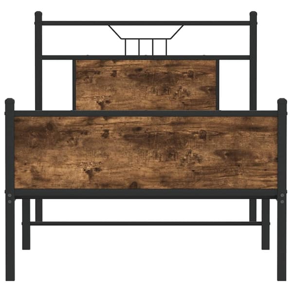 vidaXL Sängynrunko ilman patjaa savutammi 75x190 cm tekninen puu