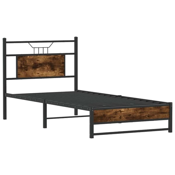 vidaXL Sängynrunko ilman patjaa savutammi 80x200 cm tekninen puu