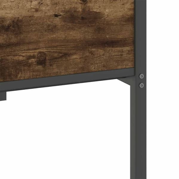 vidaXL sengeramme uden madras 107x203 cm konstrueret træ røget eg