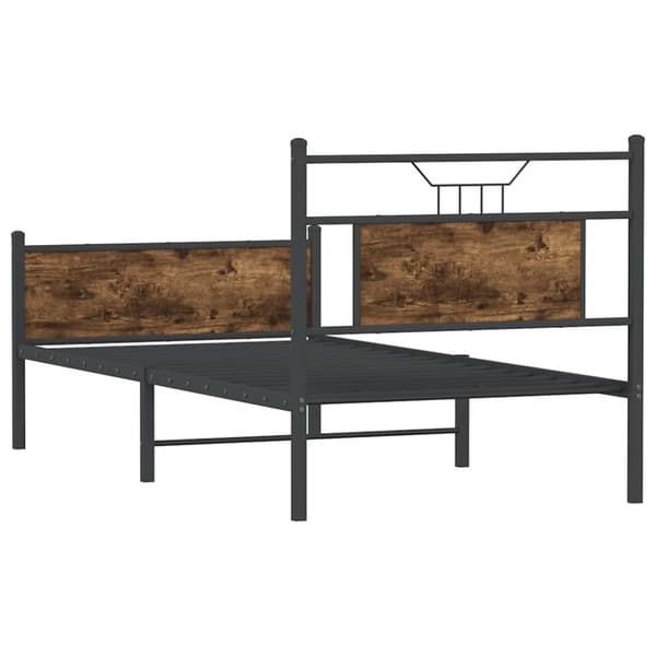 vidaXL Sängynrunko ilman patjaa savutammi 90x200 cm tekninen puu