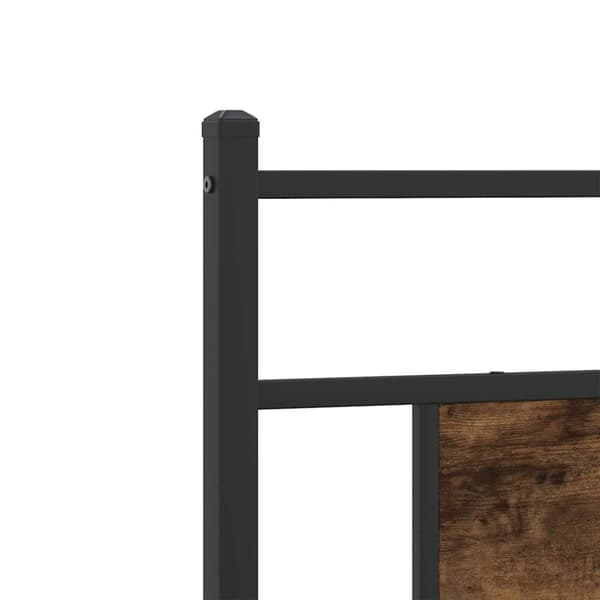 vidaXL Sängynrunko ilman patjaa savutammi 90x200 cm tekninen puu