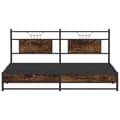 Miniatyrbillede 7 af 11: vidaXL sengeramme uden madras 160x200 cm konstrueret træ røget eg