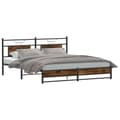Miniatyrbillede 1 af 11: vidaXL sengeramme uden madras 160x200 cm konstrueret træ røget eg
