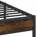 Miniatyrbilde 11 av 11: vidaXL Sengeramme uten madrass røkt eik 137x190 cm konstruert tre