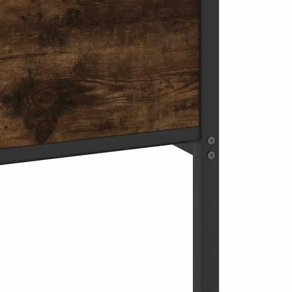 vidaXL Sengeramme uten madrass røkt eik 120x190 cm konstruert tre