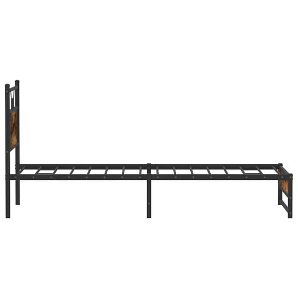 vidaXL Sengeramme uten madrass røkt eik 90x190 cm konstruert tre