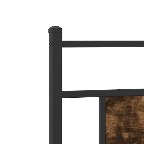 vidaXL Sengeramme uten madrass røkt eik 90x190 cm konstruert tre