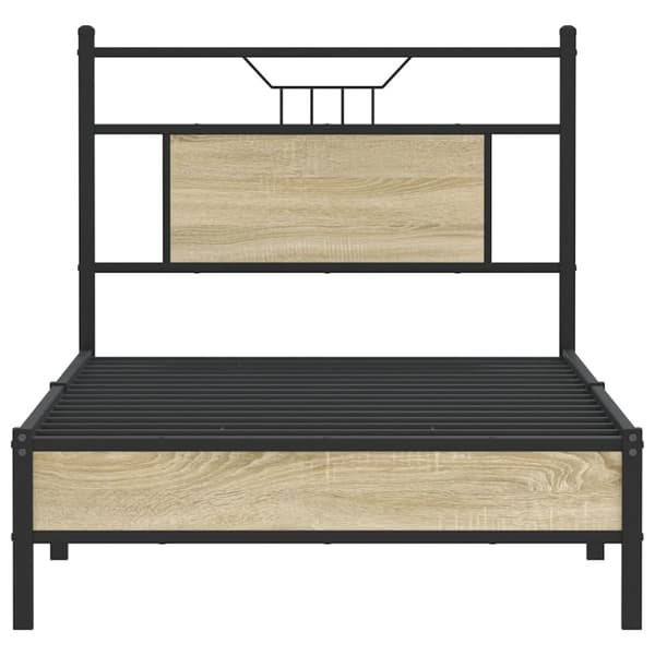vidaXL Sengeramme uten madrass sonoma eik 75x190 cm konstruert tre