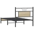 Miniatyrbilde 9 av 11: vidaXL Sengeramme uten madrass sonoma eik 75x190 cm konstruert tre