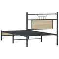 Miniatyrbilde 9 av 11: vidaXL Sengeramme uten madrass sonoma eik 80x200 cm konstruert tre
