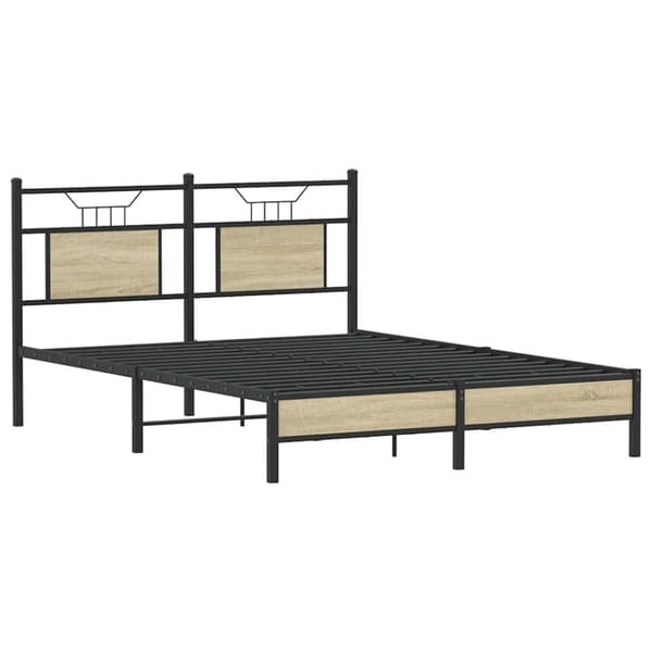 vidaXL Sengeramme uten madrass sonoma eik 140x190 cm konstruert tre