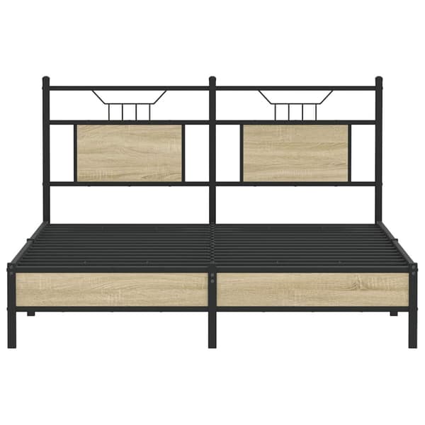 vidaXL Sengeramme uten madrass sonoma eik 140x190 cm konstruert tre