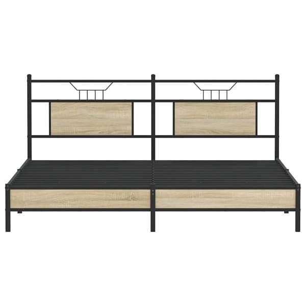 vidaXL sengeramme uden madras 183x213 cm konstrueret træ sonoma-eg