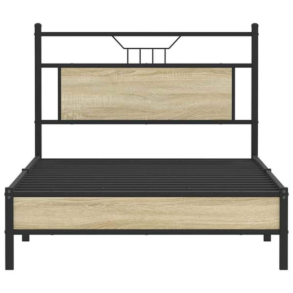 vidaXL Sengeramme uten madrass sonoma eik 107x203 cm konstruert tre