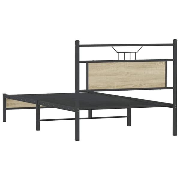 vidaXL Sengeramme uten madrass sonoma eik 107x203 cm konstruert tre