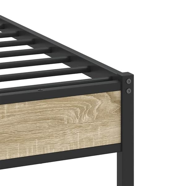vidaXL Sengeramme uten madrass sonoma eik 107x203 cm konstruert tre