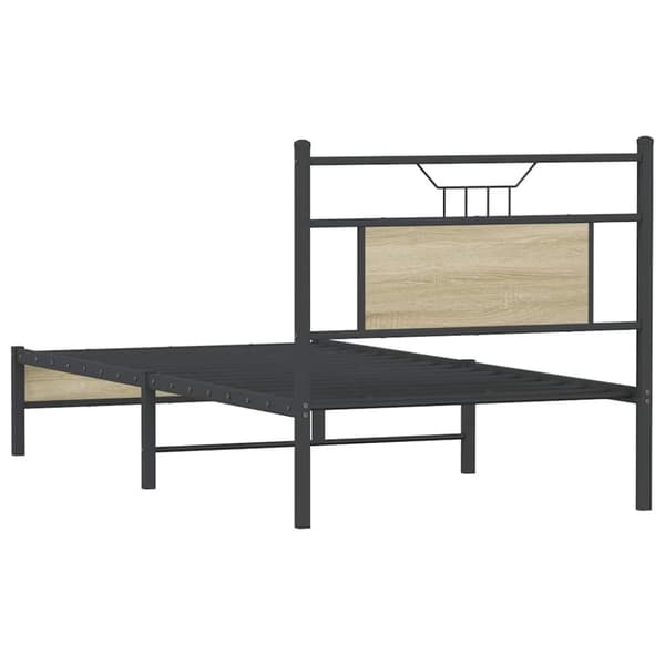 vidaXL Sängynrunko ilman patjaa Sonoma-tammi 90x200 cm tekninen puu